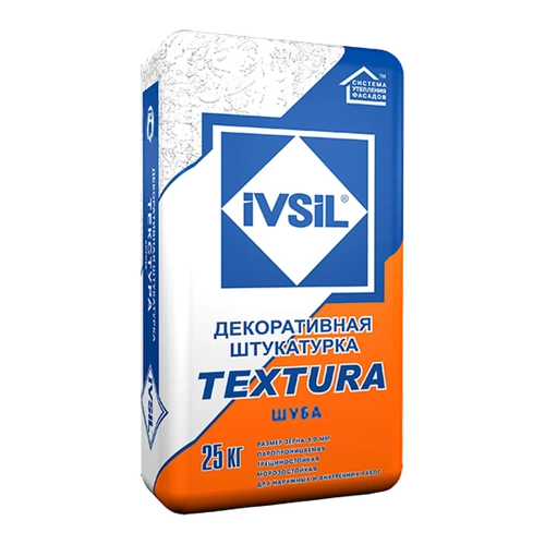 IVSIL TEXTURA штукатурка шуба 1,5 белая(25) кг
