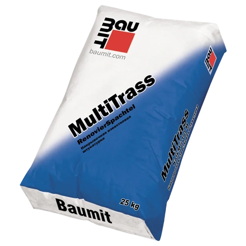 Шпаклевка известковая Baumit Multitrass, 25 кг