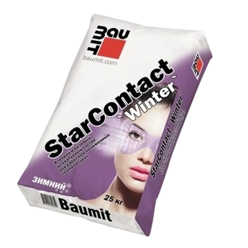 Клеевой и базовый штукатурный состав  Baumit StarContakt Winter, 25кг