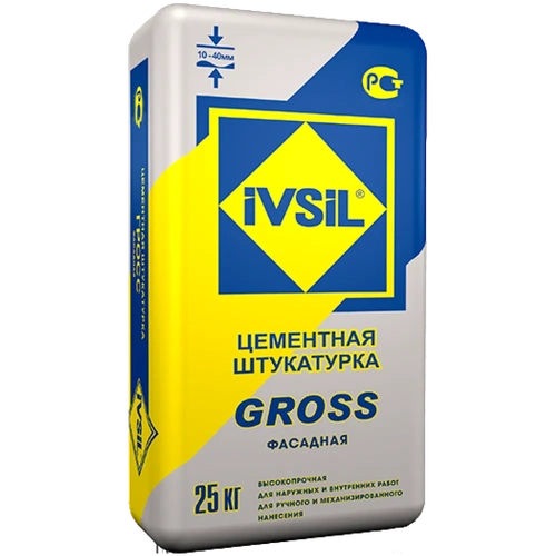 IVSIL GROSS штукатурка цементная (25) кг