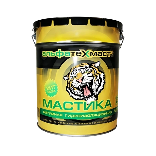 Мастика битумная гидроизоляционная АльфаТехМаст, ведро 20кг