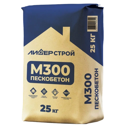 Смесь сухая кладочная М-300 25 кг ЛИДЕРСТРОЙ (64шт/п)